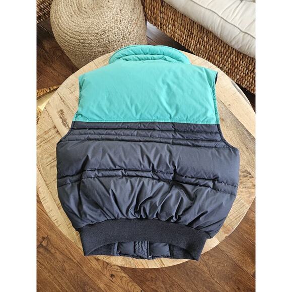 Profile Vintage Colorblock Down Filled Ski Vest Women’s Size M Pockets Aspres - Picture 8 of 14
